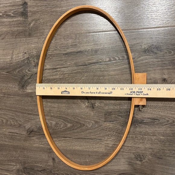 Vintage Embroidery Hoops Wooden Oval -Set Of 2-Large Oval 27”- Med Oval 20” - Picture 7 of 10